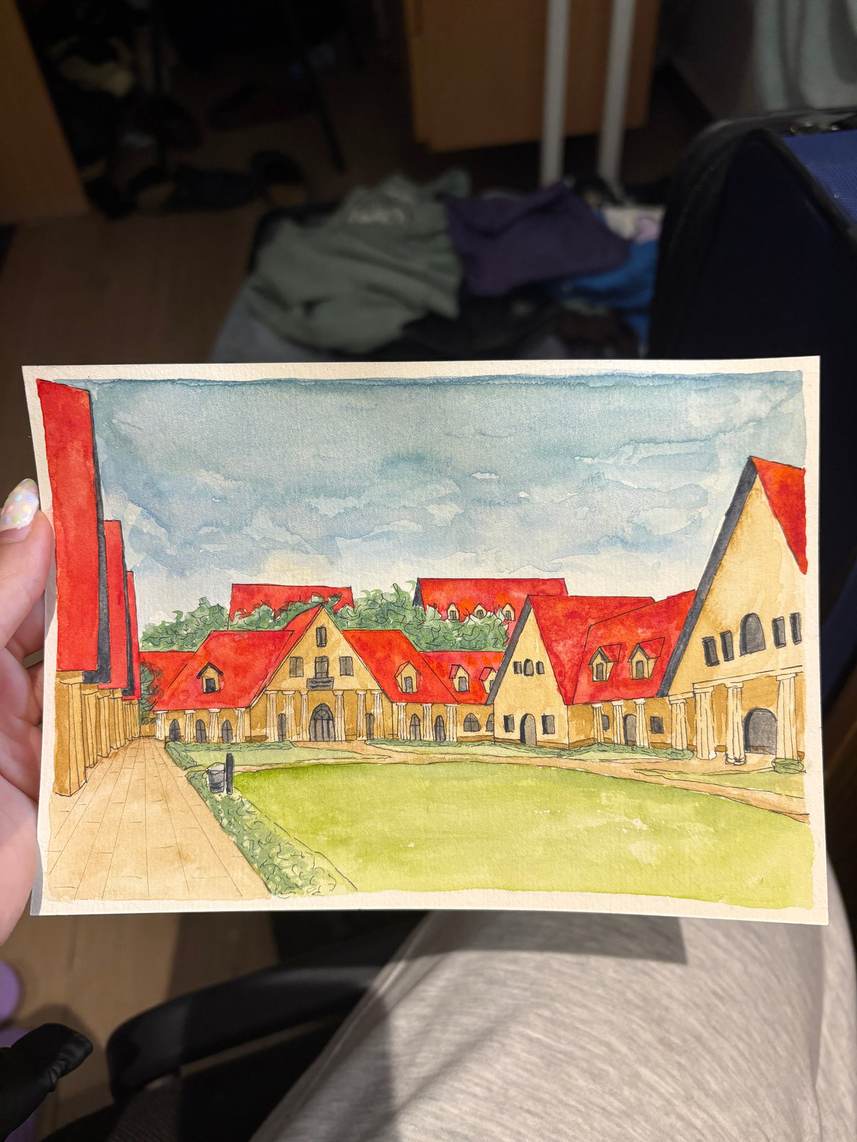 AUI Main Campus Watercolor Painting