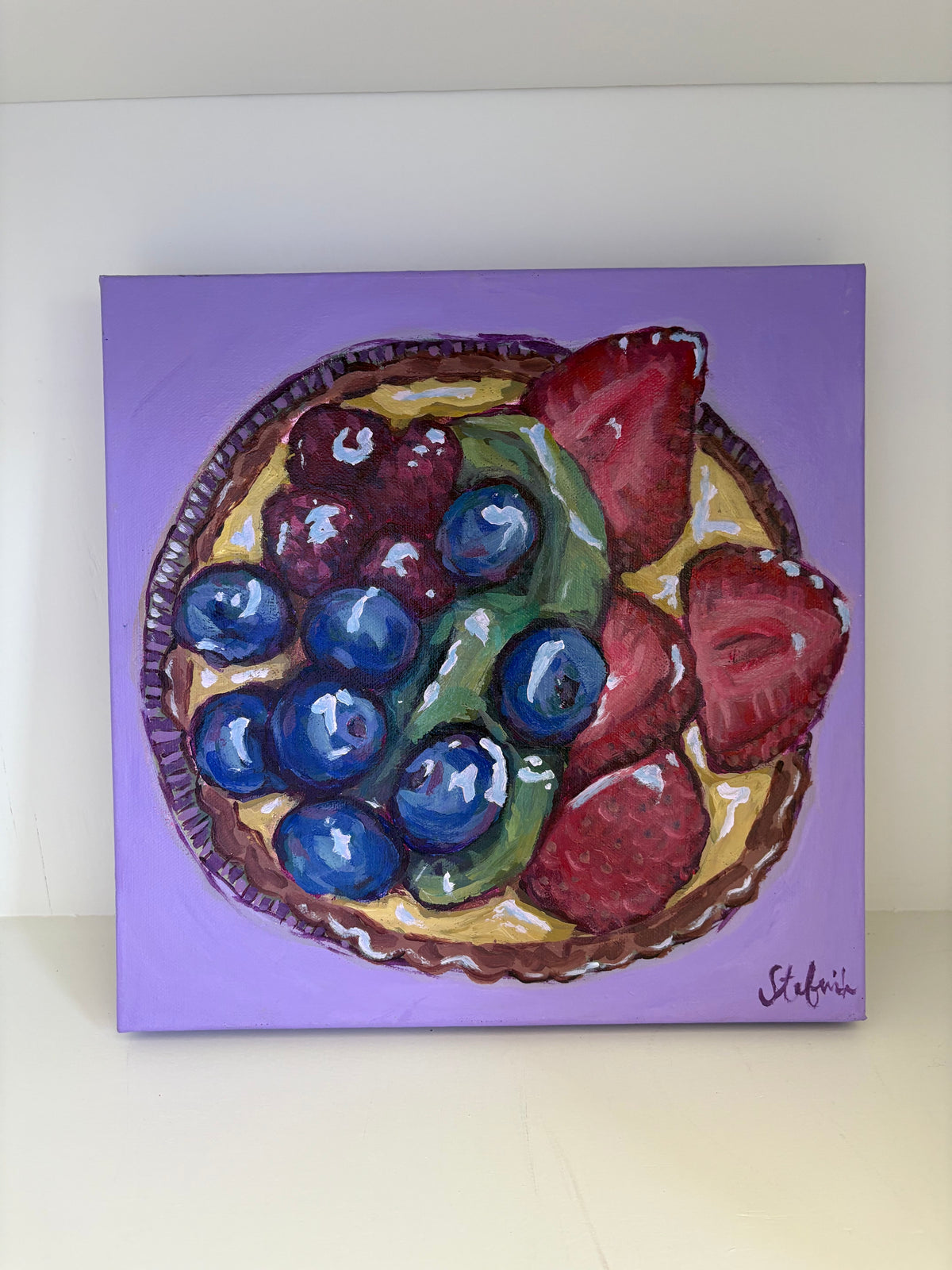 Fruit Tart Acrylic Painting